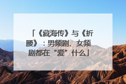 《藏海传》与《折腰》：男频剧、女频剧都在“爱”什么
