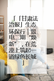 「甘肃法治报」生态环保行｜景电二期“焕新”，在荒漠上筑起一道绿色长城