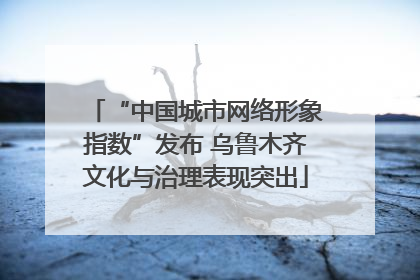 “中国城市网络形象指数”发布 乌鲁木齐文化与治理表现突出