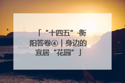 “十四五”·衡阳答卷④｜身边的宜居“花园”