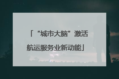 “城市大脑”激活航运服务业新动能