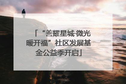 “善耀星城·微光暖开福”社区发展基金公益季开启