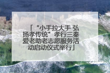 “小手拉大手 弘扬孝传统”孝行三秦爱老助老志愿服务活动启动仪式举行
