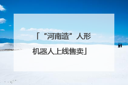 “河南造”人形机器人上线售卖