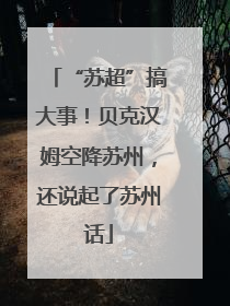 “苏超”搞大事！贝克汉姆空降苏州，还说起了苏州话