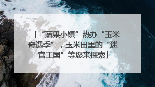 “蔬果小镇”热办“玉米奇遇季”，玉米田里的“迷宫王国”等您来探索