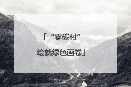 “零碳村” 绘就绿色画卷