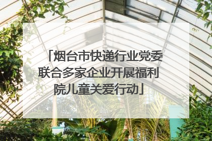 烟台市快递行业党委联合多家企业开展福利院儿童关爱行动