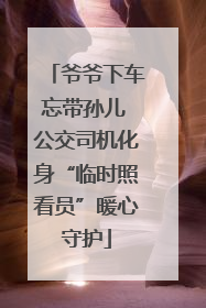 爷爷下车忘带孙儿 公交司机化身“临时照看员”暖心守护