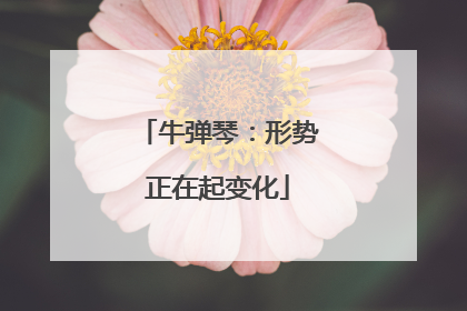 牛弹琴：形势正在起变化