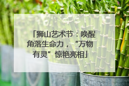 狮山艺术节：唤醒角落生命力，“万物有灵”惊艳亮相