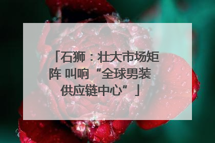 石狮：壮大市场矩阵 叫响“全球男装供应链中心”