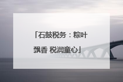 石鼓税务：粽叶飘香 税润童心