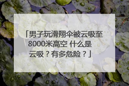 男子玩滑翔伞被云吸至8000米高空 什么是云吸？有多危险？