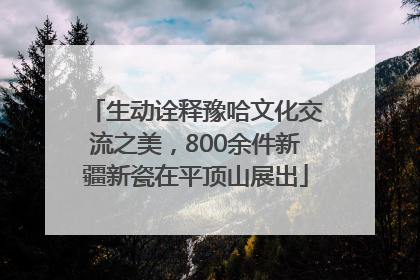 生动诠释豫哈文化交流之美，800余件新疆新瓷在平顶山展出