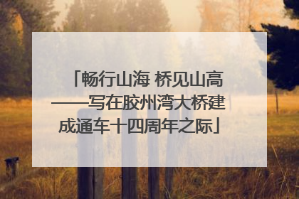 畅行山海 桥见山高——写在胶州湾大桥建成通车十四周年之际