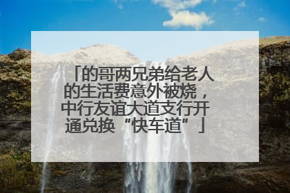 的哥两兄弟给老人的生活费意外被烧，中行友谊大道支行开通兑换“快车道”