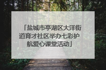 盐城市亭湖区大洋街道育才社区举办七彩护航爱心课堂活动