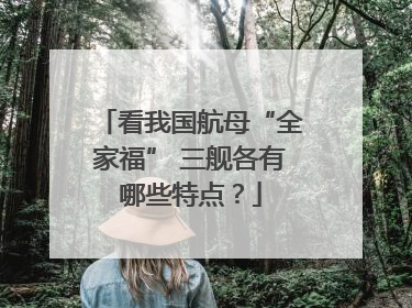 看我国航母“全家福” 三舰各有哪些特点？
