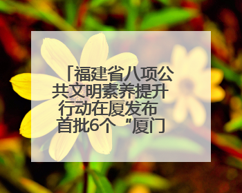 福建省八项公共文明素养提升行动在厦发布 首批6个“厦门城市文明观察点”授牌