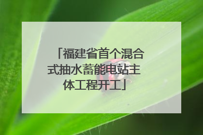 福建省首个混合式抽水蓄能电站主体工程开工