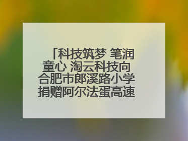 科技筑梦 笔润童心 淘云科技向合肥市郎溪路小学捐赠阿尔法蛋高速词典笔