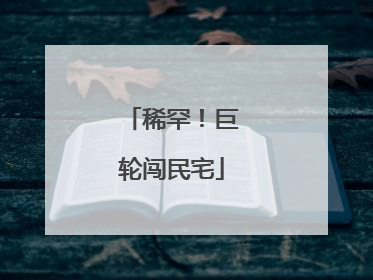 稀罕！巨轮闯民宅
