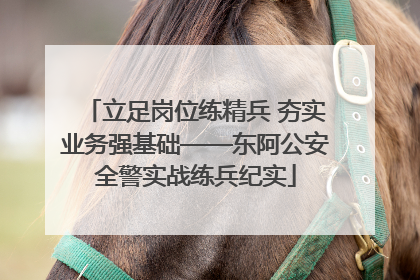 立足岗位练精兵 夯实业务强基础——东阿公安全警实战练兵纪实