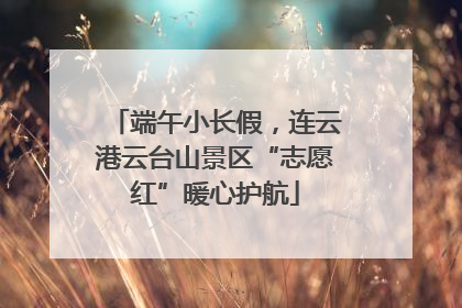 端午小长假，连云港云台山景区“志愿红”暖心护航