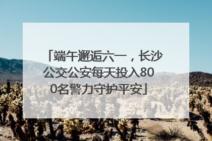 端午邂逅六一，长沙公交公安每天投入800名警力守护平安
