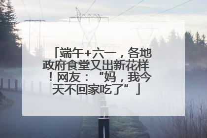 端午+六一，各地政府食堂又出新花样！网友：“妈，我今天不回家吃了”