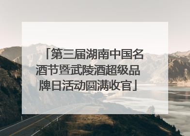 第三届湖南中国名酒节暨武陵酒超级品牌日活动圆满收官