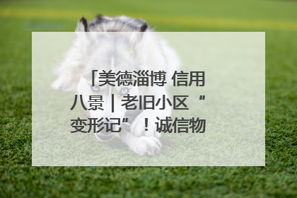 美德淄博 信用八景｜老旧小区“变形记”！诚信物业焐热居民心窝