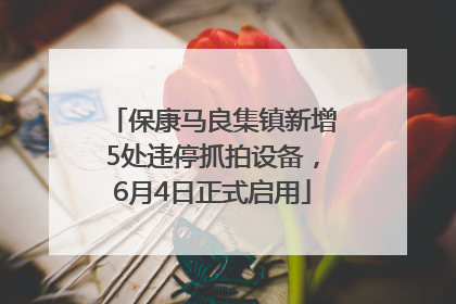 保康马良集镇新增5处违停抓拍设备，6月4日正式启用