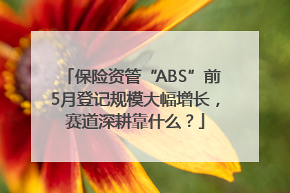 保险资管“ABS”前5月登记规模大幅增长，赛道深耕靠什么？