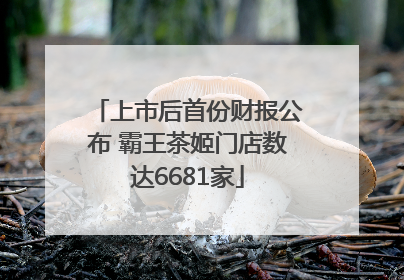 上市后首份财报公布 霸王茶姬门店数达6681家