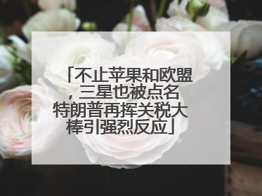 不止苹果和欧盟，三星也被点名 特朗普再挥关税大棒引强烈反应