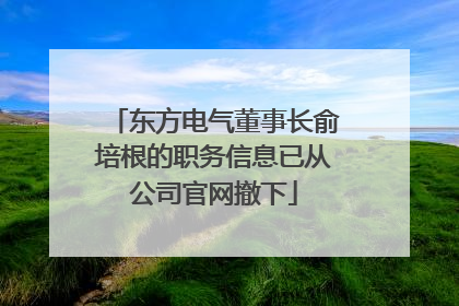 东方电气董事长俞培根的职务信息已从公司官网撤下