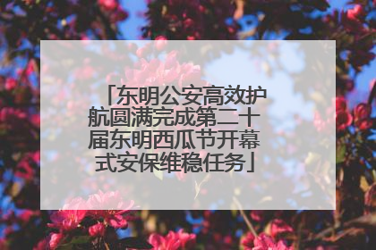东明公安高效护航圆满完成第二十届东明西瓜节开幕式安保维稳任务