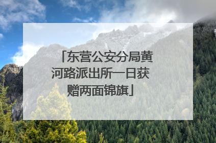 东营公安分局黄河路派出所一日获赠两面锦旗