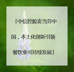 中信控股麦当劳中国，本土化创新引领餐饮业可持续发展