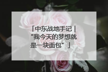 中东战地手记｜“我今天的梦想就是一块面包”