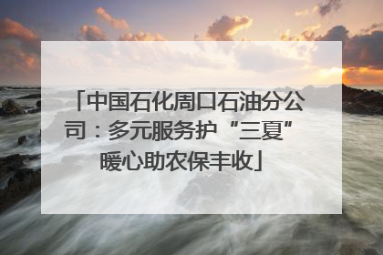 中国石化周口石油分公司：多元服务护“三夏” 暖心助农保丰收
