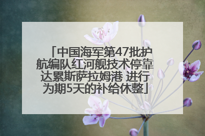 中国海军第47批护航编队红河舰技术停靠达累斯萨拉姆港 进行为期5天的补给休整