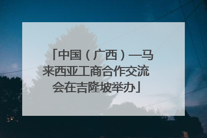 中国（广西）—马来西亚工商合作交流会在吉隆坡举办