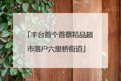 丰台首个首蔡精品超市落户六里桥街道