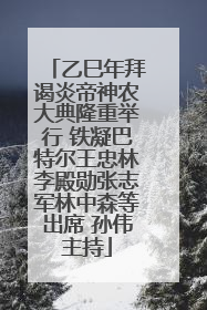 乙巳年拜谒炎帝神农大典隆重举行 铁凝巴特尔王忠林李殿勋张志军林中森等出席 孙伟主持
