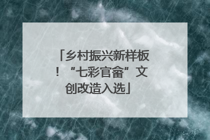 乡村振兴新样板！“七彩官畲”文创改造入选