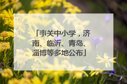 事关中小学，济南、临沂、青岛、淄博等多地公布