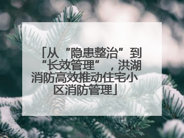 从“隐患整治”到“长效管理”，洪湖消防高效推动住宅小区消防管理